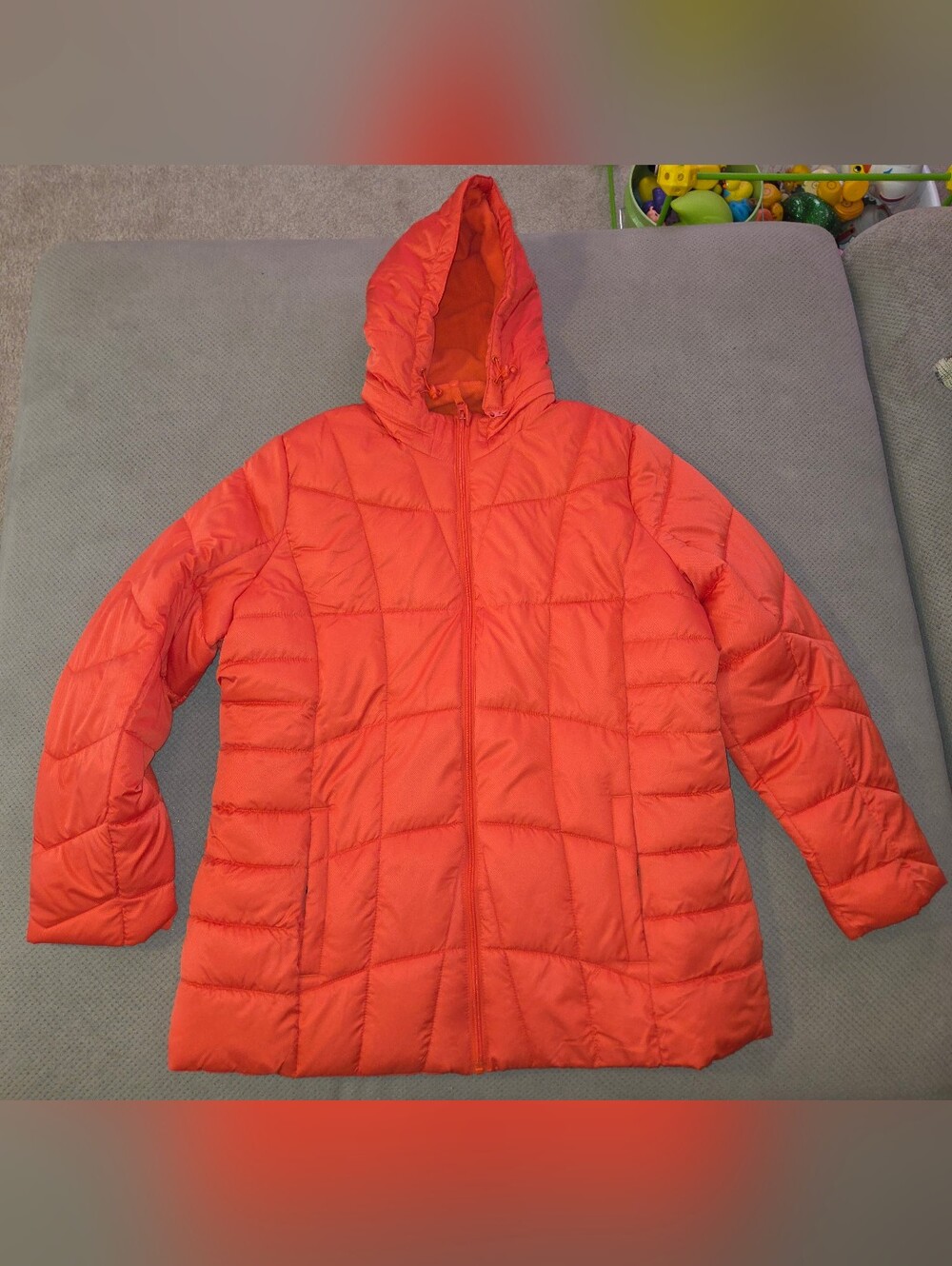 Faded glory Orange down jacket size 2x 18w-20w